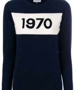 Bella Freud Navy ‘1970’ Signature Cashmere Jumper 16 Bella Freud Navy ‘1970’ Signature Cashmere Jumper