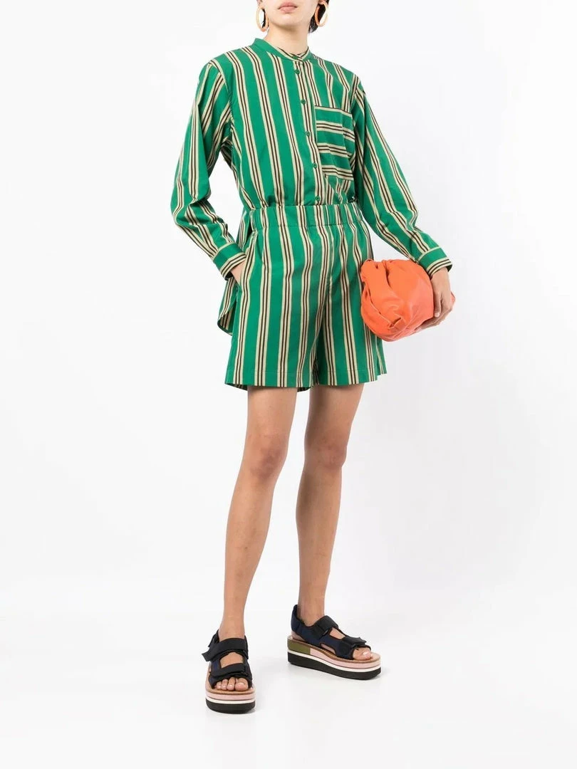 Baum Und Pferdgarten Green 'Neri' Striped Shorts 4 Baum Und Pferdgarten Green 'Neri' Striped Shorts