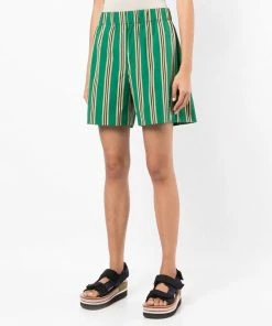 Baum Und Pferdgarten Green 'Neri' Striped Shorts 9 Baum Und Pferdgarten Green 'Neri' Striped Shorts