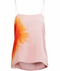 Rabens Saloner Pink 'Ninja' Eclipse Tie Dye Camisole Clothing