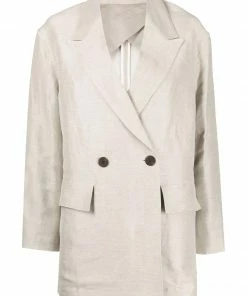 Studio Nicholson'Ofilli' Oversized Linen Blazer Clothing