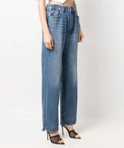 Alexander Wang Oversized 'Elasticated Wide Leg Jeans'