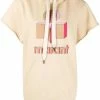 Isabel Marant Etoile Honey Toned Oversized 'Milesy' Short Sleeve Logo Hoodie Clothing