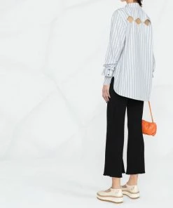 Ganni 'Oversized Striped Cut Out Detail Shirt' New In 8 Ganni 'Oversized Striped Cut Out Detail Shirt' New In