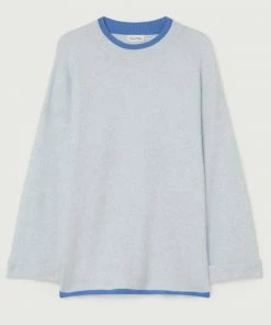 American Vintage Blue Oversized ‘Damsville’ Tonal Sweater