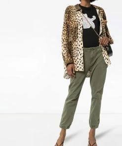 Paige Khaki ‘Mayslie’ Denim Cargo Joggers Clothing