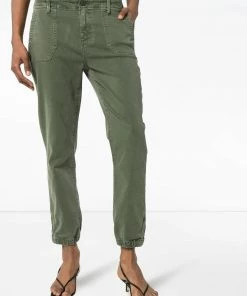 Paige Khaki ‘Mayslie’ Denim Cargo Joggers Clothing