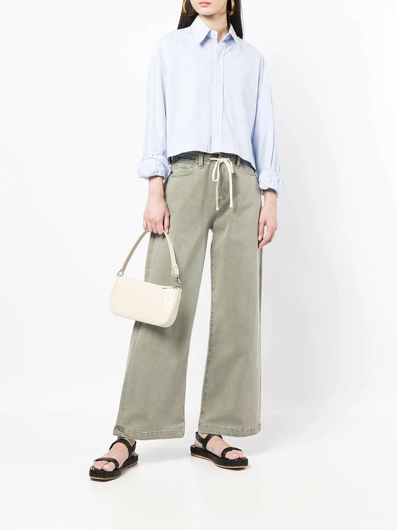 Paige Khaki 'Carly' Wide Leg Jeans 9 Paige Khaki 'Carly' Wide Leg Jeans