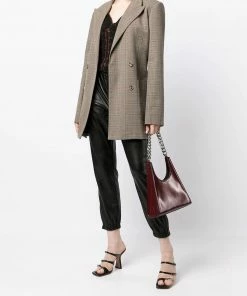 Paige 'Viviette' Faux Leather Cropped Joggers Clothing