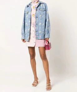 Ganni 'Painted Floral Denim Jacket'