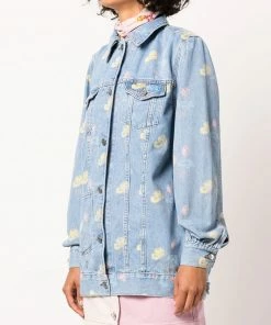 Ganni 'Painted Floral Denim Jacket' 9 Ganni 'Painted Floral Denim Jacket'