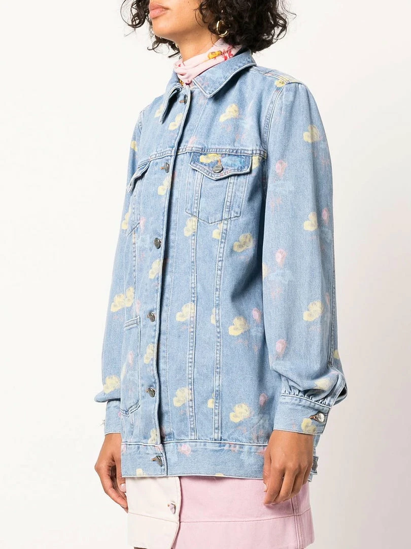 Ganni 'Painted Floral Denim Jacket' 5 Ganni 'Painted Floral Denim Jacket'