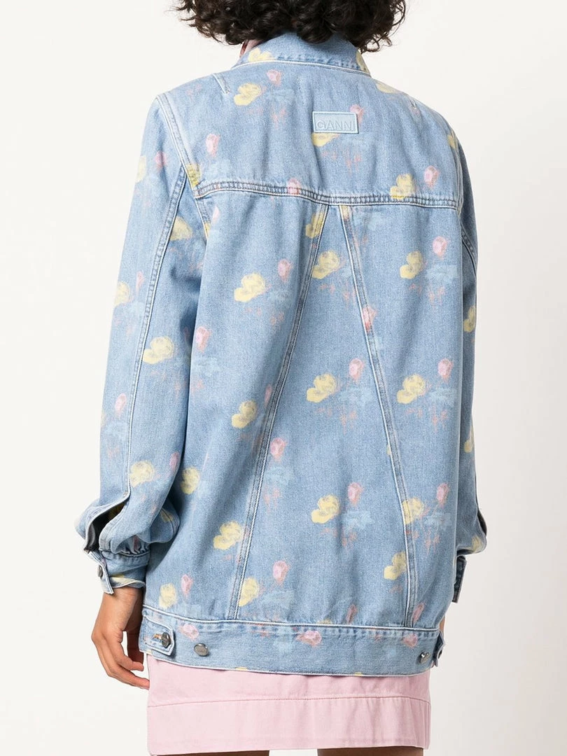 Ganni 'Painted Floral Denim Jacket' 6 Ganni 'Painted Floral Denim Jacket'