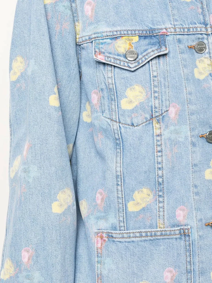 Ganni 'Painted Floral Denim Jacket' 7 Ganni 'Painted Floral Denim Jacket'