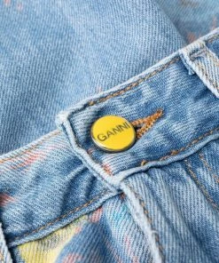 Ganni 'Painted Floral Jeans'