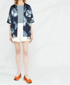 Moncler White 'Palm Tree Detail Shorts'