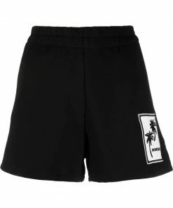 Moncler Black 'Palm Tree Detail Shorts'