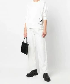 Moncler White 'Palm Tree Detail Sweatshirt'