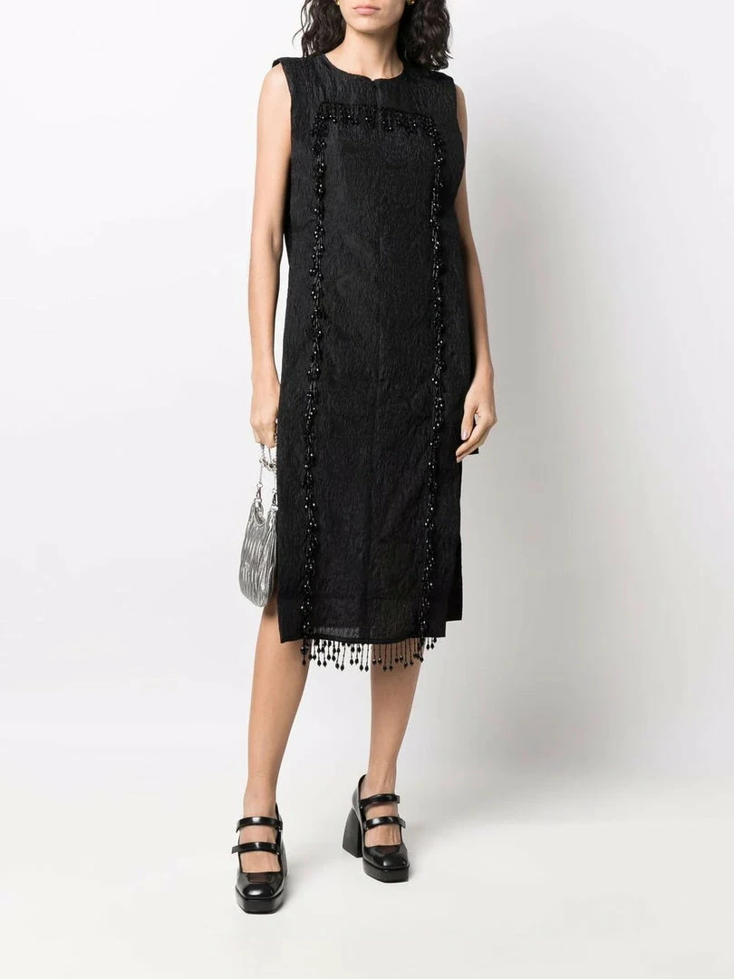 Ganni 'Panelled Jacquard Tassel Midi Dress' 8 Ganni 'Panelled Jacquard Tassel Midi Dress'