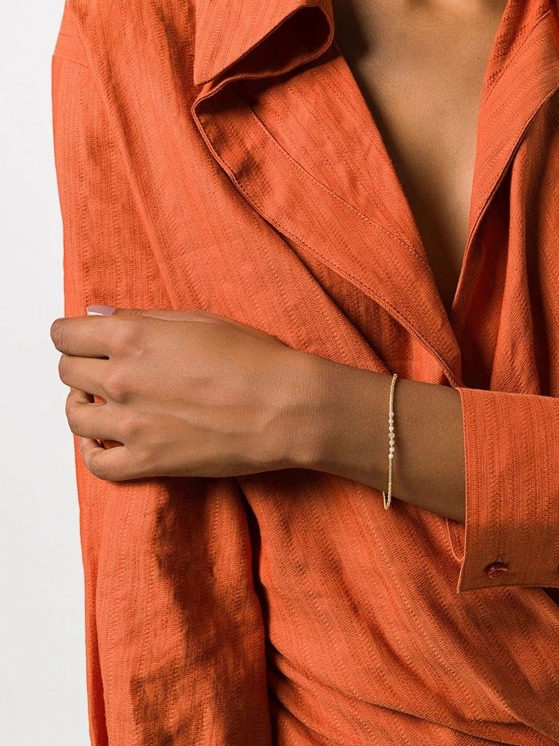 ANNI LU Accessories Pearl Toned 'Bead & Gem 22' Bracelet 4 ANNI LU Accessories Pearl Toned 'Bead & Gem 22' Bracelet