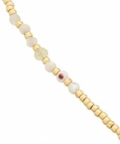 ANNI LU Accessories Pearl Toned 'Bead & Gem 22' Bracelet 7 ANNI LU Accessories Pearl Toned 'Bead & Gem 22' Bracelet