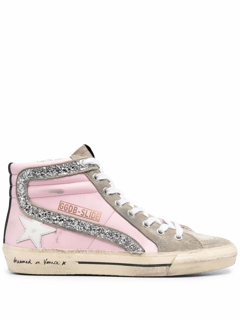 Golden Goose Shoes Pink 'Slide' High Top Trainers 3 Golden Goose Shoes Pink 'Slide' High Top Trainers