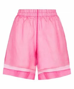 DRIES VAN NOTEN Pink ‘Hanar’ Sheer Shorts Clothing