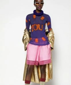 DRIES VAN NOTEN Pink ‘Hanar’ Sheer Shorts Clothing