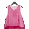 DRIES VAN NOTEN Clothing Pink ‘Hanato’ Sheer Tank Top