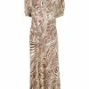 Rixo London ‘Poppy' Marble Zebra Print Midi Dress