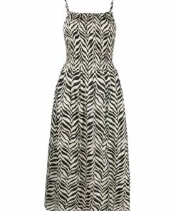 Faithfull The Brand Printed 'Nolie' Shirred Midi Dress Clothing