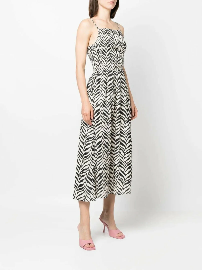Faithfull The Brand Printed 'Nolie' Shirred Midi Dress Clothing 5 Faithfull The Brand Printed 'Nolie' Shirred Midi Dress Clothing