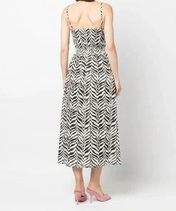 Faithfull The Brand Printed 'Nolie' Shirred Midi Dress Clothing 10 Faithfull The Brand Printed 'Nolie' Shirred Midi Dress Clothing