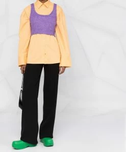 Baum Und Pferdgarten Purple 'Cesya' Cropped Knit Vest Clothing 21 Baum Und Pferdgarten Purple 'Cesya' Cropped Knit Vest Clothing