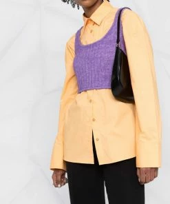 Baum Und Pferdgarten Purple 'Cesya' Cropped Knit Vest Clothing 24 Baum Und Pferdgarten Purple 'Cesya' Cropped Knit Vest Clothing