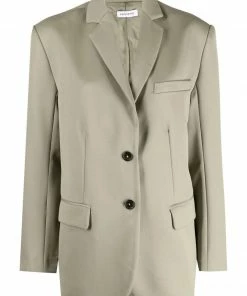 Anine Bing Green ‘Quinn’ Wool Blazer