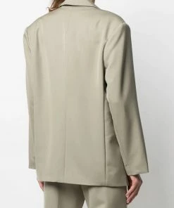 Anine Bing Green ‘Quinn’ Wool Blazer