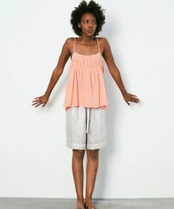 Rabens Saloner Pink ‘Hailey’ Gathered Top