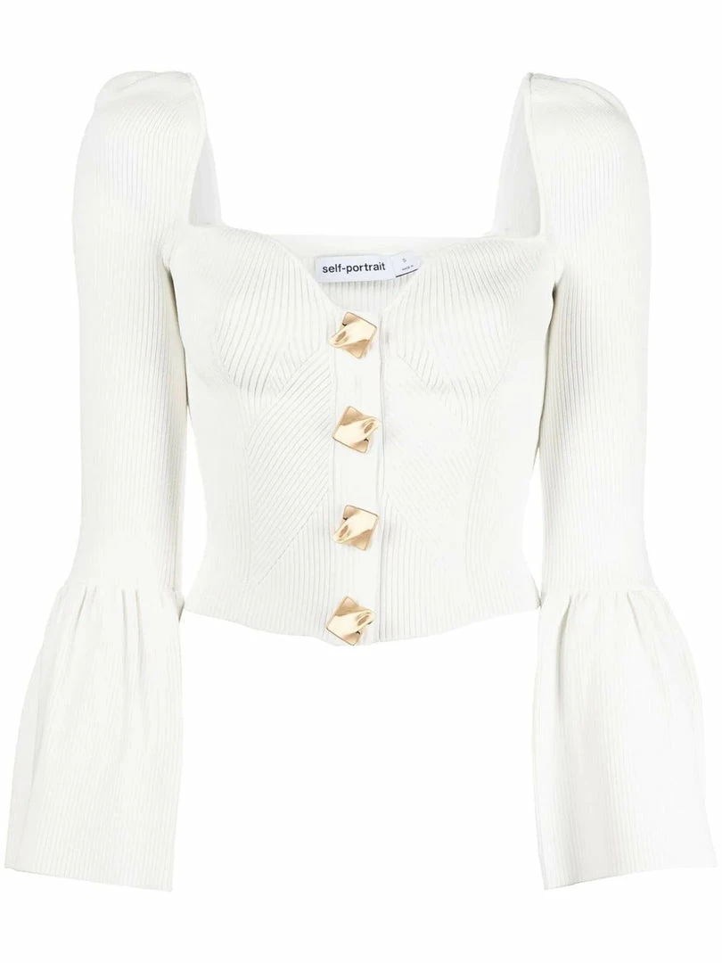 Self Portrait 'Ribbed Knit Cardigan' 3 Self Portrait 'Ribbed Knit Cardigan'