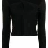 Self Portrait 'Ribbed Knit Cut Out Top'