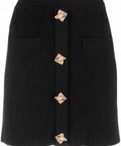 Self Portrait New In 'Ribbed Knit Mini Skirt'