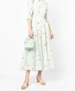 Rixo London 'Agyness' Illustrated Tie Back Midaxi Dress