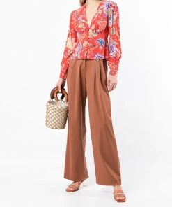Rixo London 'Azra' Button Front Floral Blouse