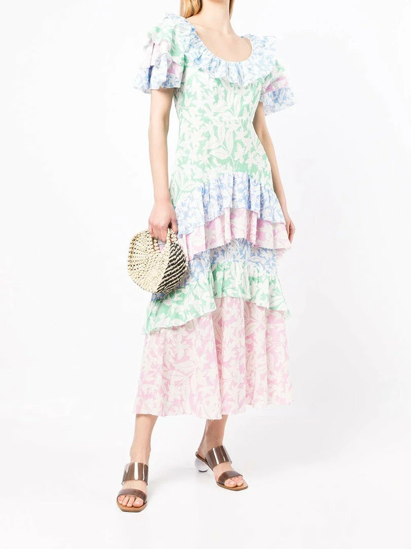 Rixo London 'Benita' Floral Ruffled Midi Dress 9 Rixo London 'Benita' Floral Ruffled Midi Dress