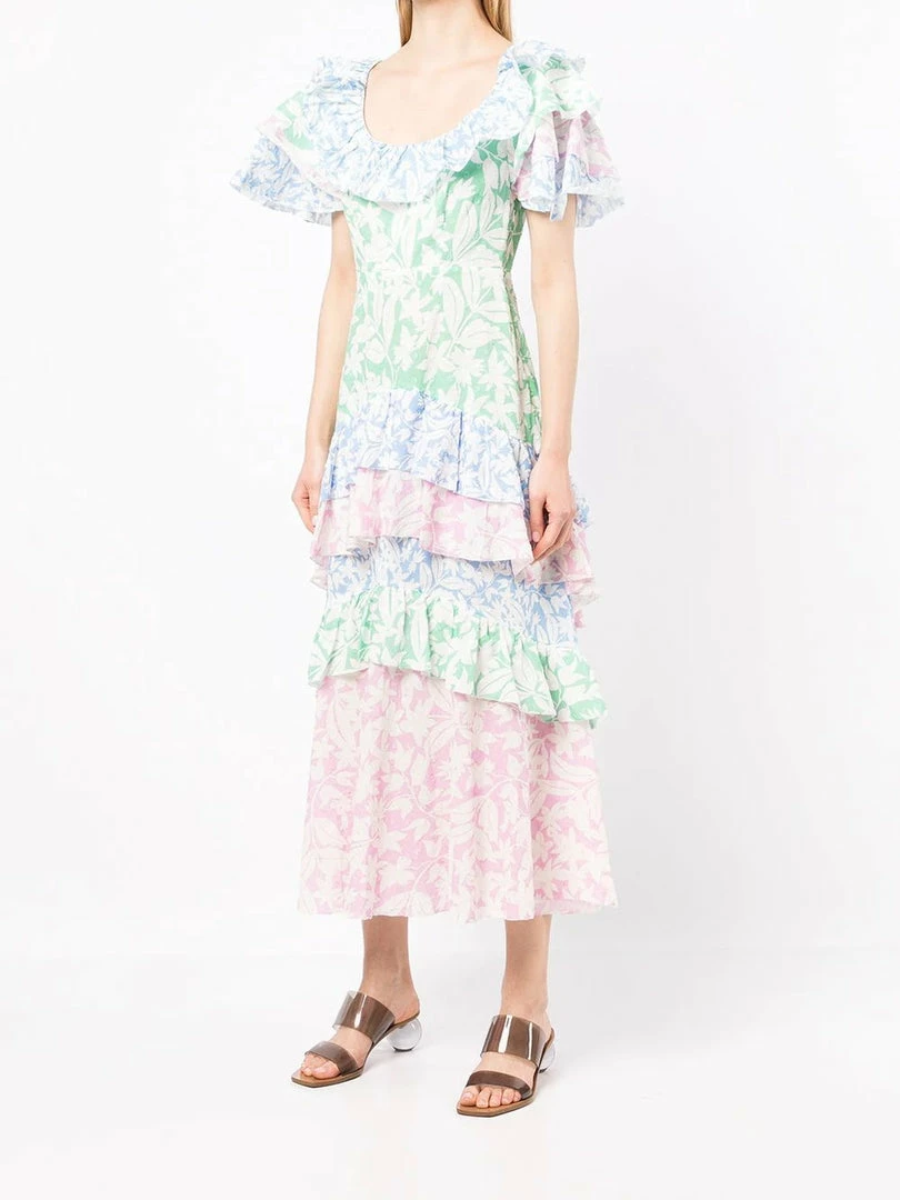 Rixo London 'Benita' Floral Ruffled Midi Dress 10 Rixo London 'Benita' Floral Ruffled Midi Dress