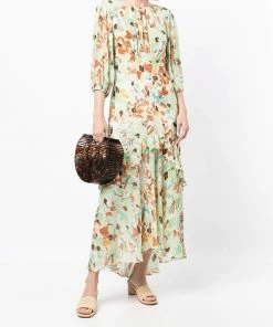 Rixo London 'Cheryl' Camo Floral Midi Dress