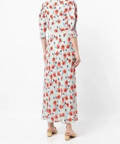 Rixo London 'Gemma' Pansy Floral Midi Dress