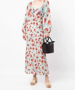 Rixo London 'Gio' Pansy Floral Midi Dress