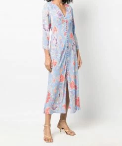Rixo London 'Katie' Peony Floral Midi Dress
