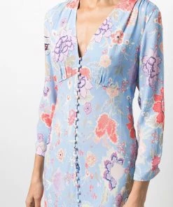 Rixo London 'Katie' Peony Floral Midi Dress